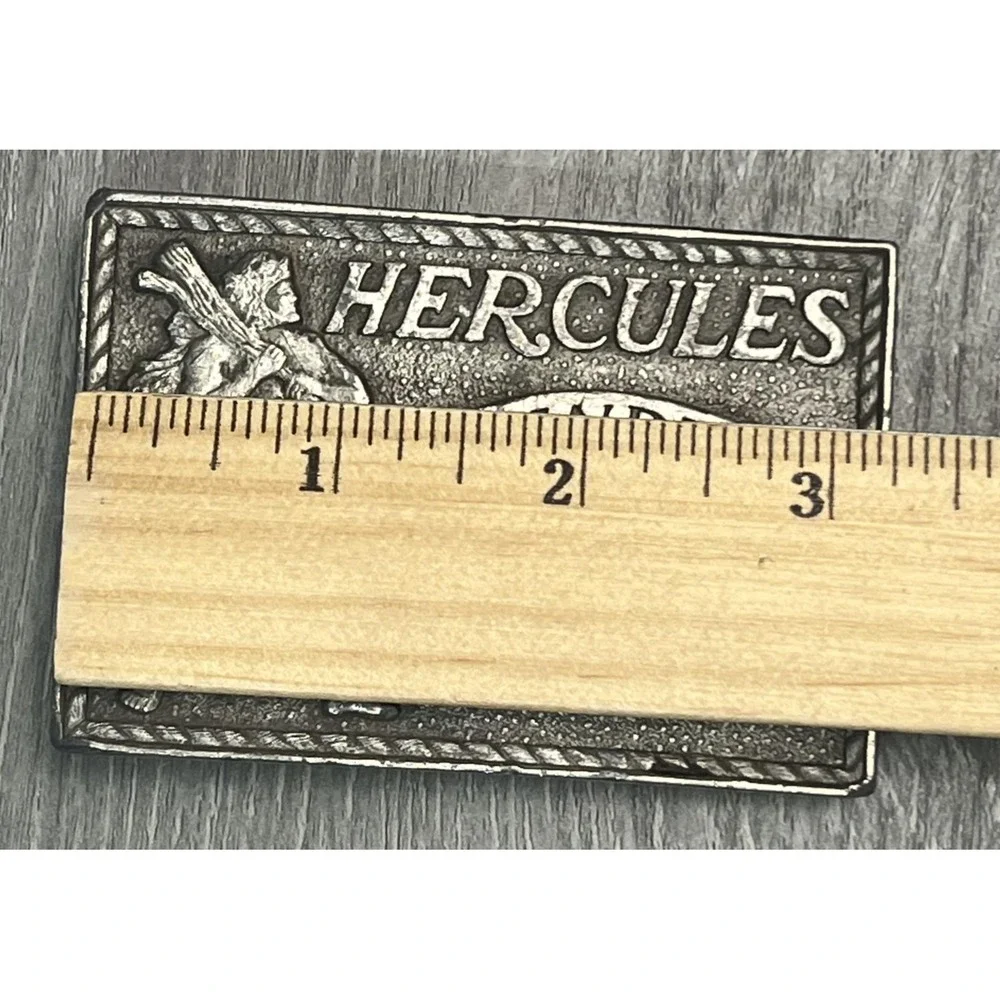 Vintage Hercules Powder Company 1912 Belt Buckle Mens Pewter Made USA 1976